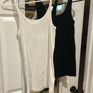 White and Black GAP Tank Tops